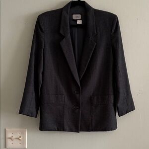 Toffs dark gray Classic wool Women's Blazer 6